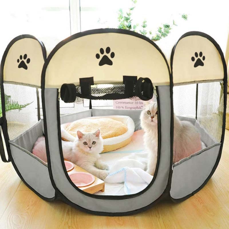 Outdoor Pet Foldable Exercise Playpen Tent