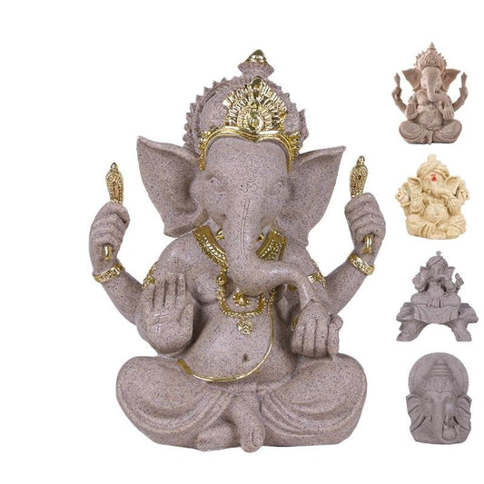 Sandstone Hindu Elephant Ganesha Sculpture
