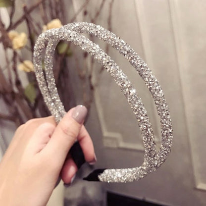 Shiny Luxury Rhinestone Double Single Hair Band