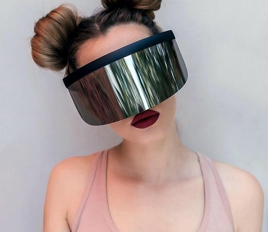 Oversize Shield Visor Sunglasses Windproof Glasses