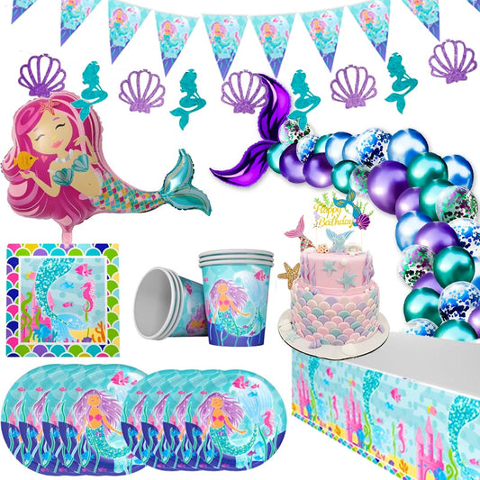 Little Mermaid Party Decor Birthday Supplies
