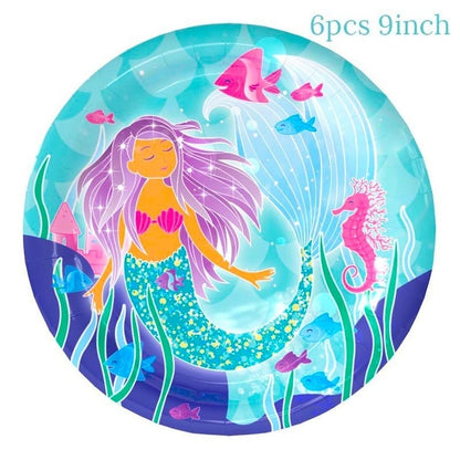Little Mermaid Party Decor Birthday Supplies