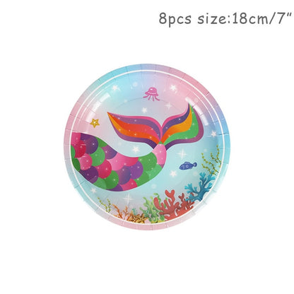Little Mermaid Party Decor Birthday Supplies