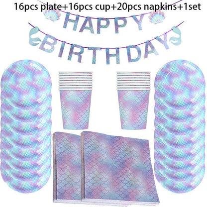 Little Mermaid Party Decor Birthday Supplies