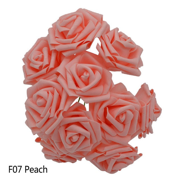 Colorful Artificial PE Foam Rose Flowers