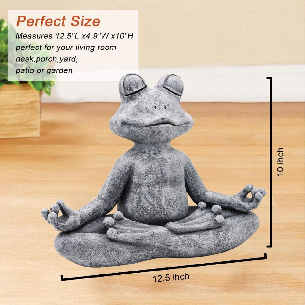 Meditating Zen Yoga Garden Frog Outdoor Sculpture