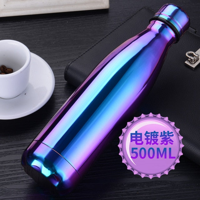 Insulated Vacuum Water Bottle Stainless Steel