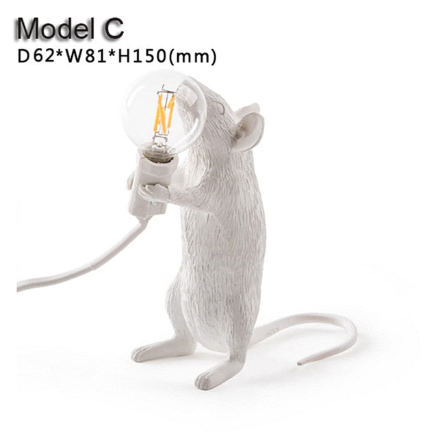 Small LED Night Light Animal Rat Mouse Table Lamp