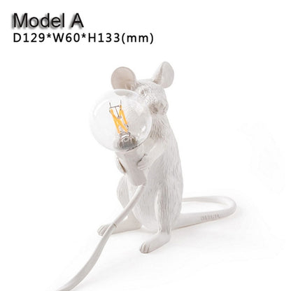 Small LED Night Light Animal Rat Mouse Table Lamp