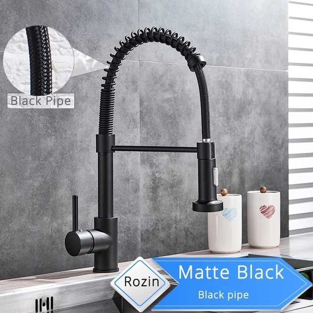 360 Degree Rotation Matte Black Faucet