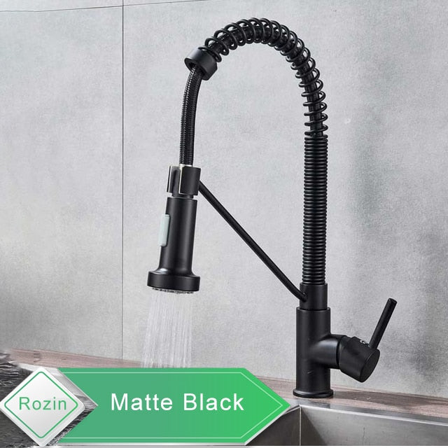 360 Degree Rotation Matte Black Faucet