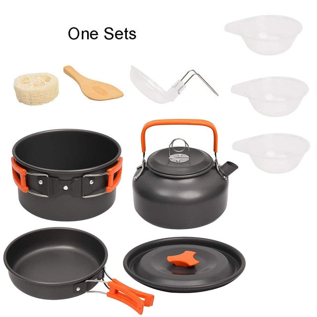 Camping Hiking Cookware Outdoor Kit