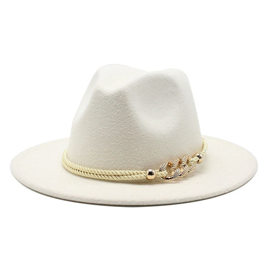 Wide Brim Derby Fedora with Rope Belt