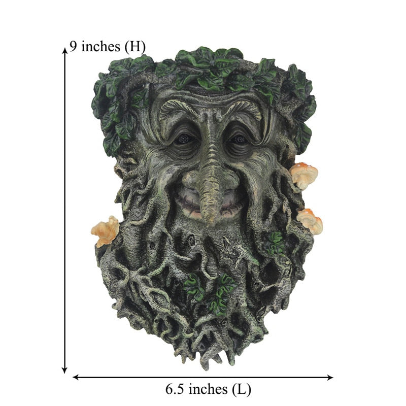 Smiling Face Outdoor Resin Statue Tree Pendant Sculpture