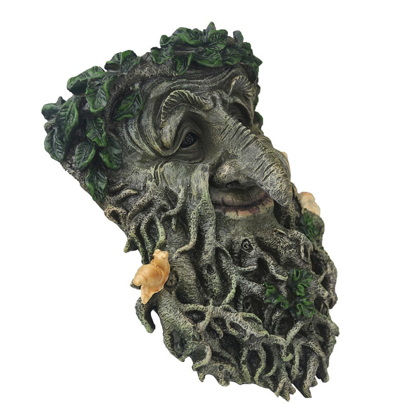 Smiling Face Outdoor Resin Statue Tree Pendant Sculpture