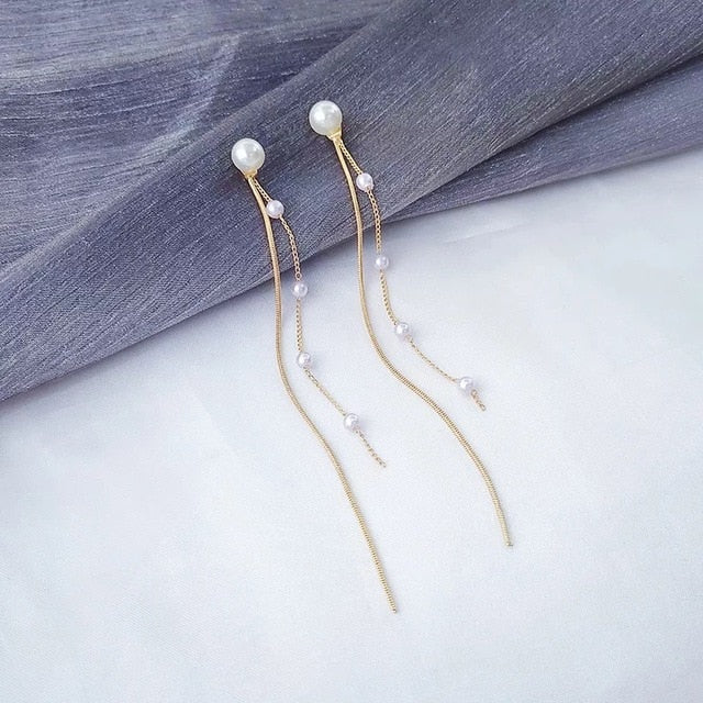 Chain Tassel Drop Earrings