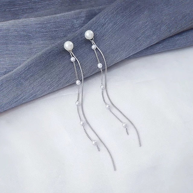 Chain Tassel Drop Earrings