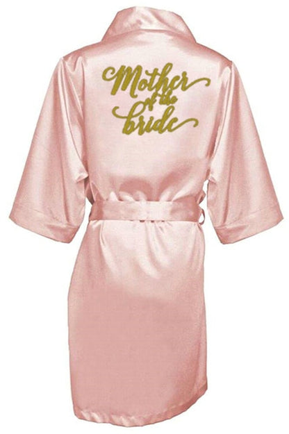 Rose Gold Bride Gown Satin Robe Bachelorette Party