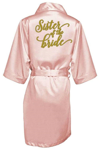 Rose Gold Bride Gown Satin Robe Bachelorette Party