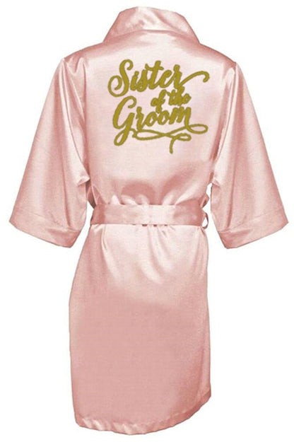 Rose Gold Bride Gown Satin Robe Bachelorette Party
