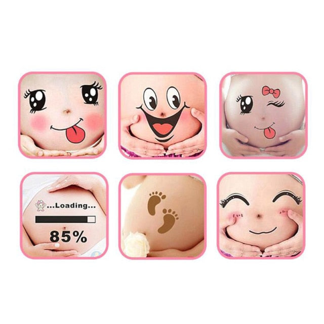 Maternity Body Sticker 9/6/4 pc Pregnant Belly Stickers – Top Notch Designs USA
