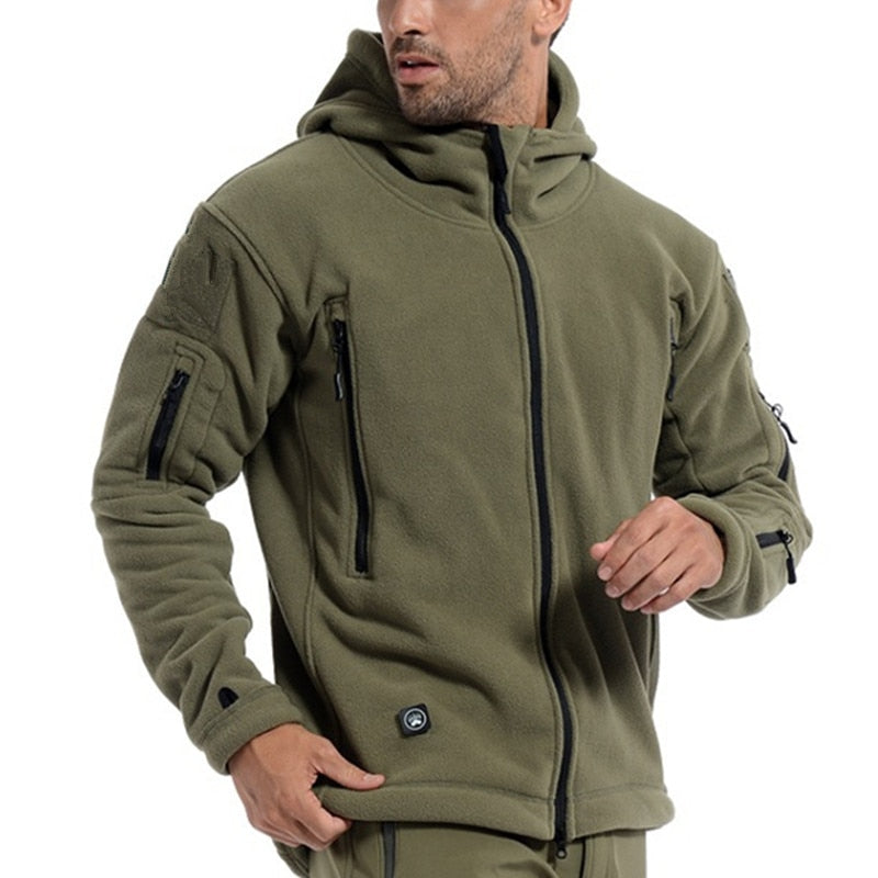 Sports Winter Thermal Fleece Hooded Jacket