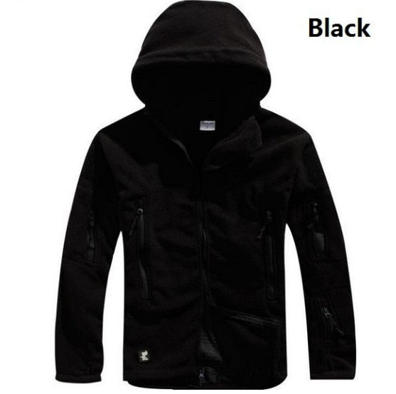 Sports Winter Thermal Fleece Hooded Jacket