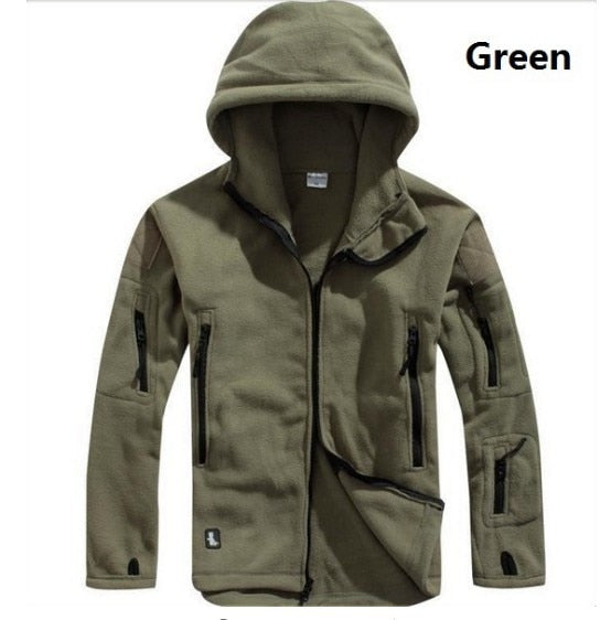 Sports Winter Thermal Fleece Hooded Jacket