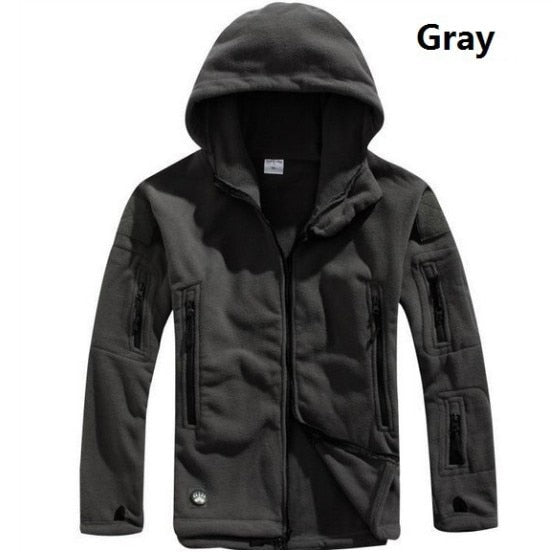 Sports Winter Thermal Fleece Hooded Jacket