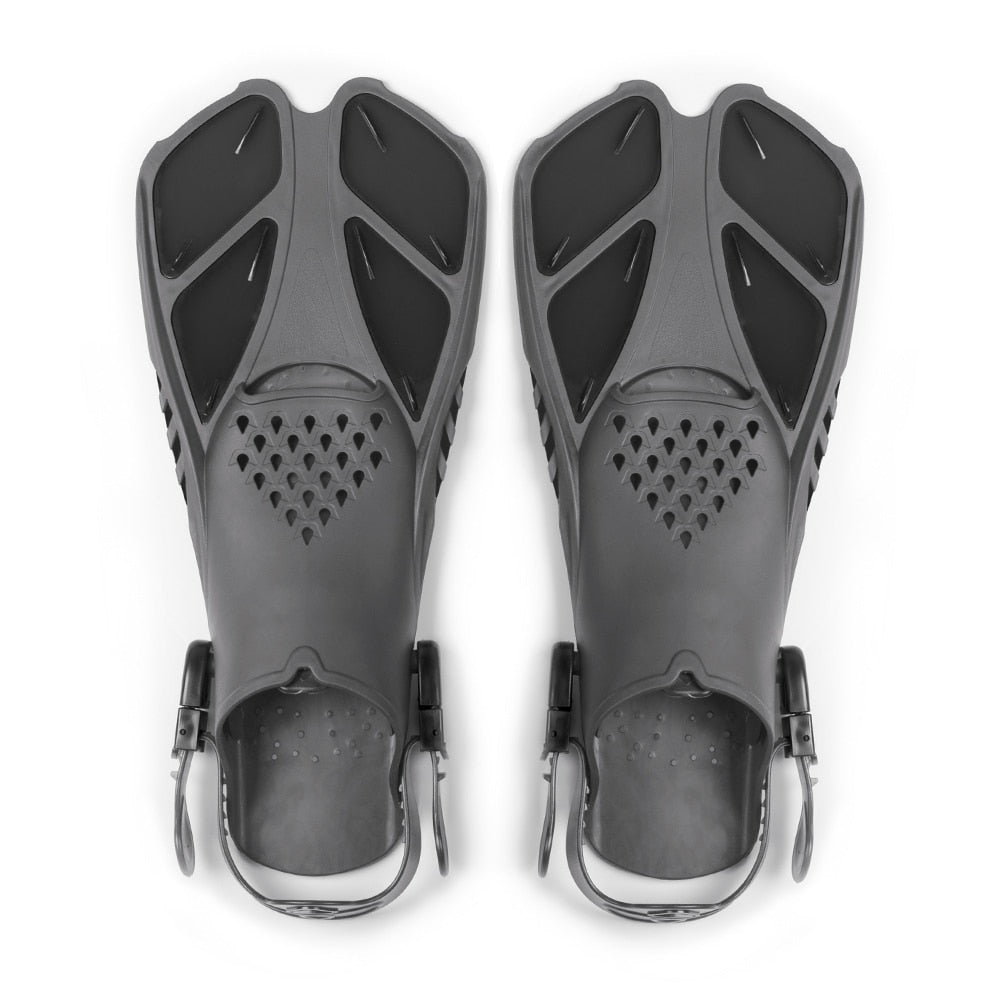 Adjustable Swimming Fins Adult Snorkel Foot Flippers Diving