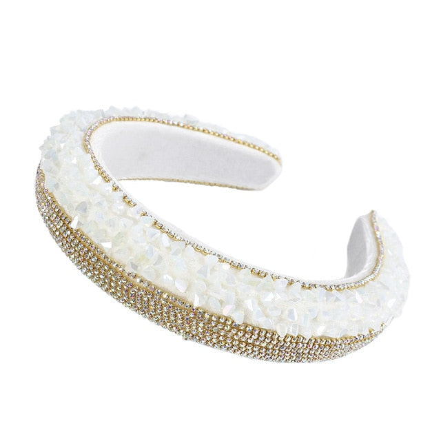 Rainbow Bejeweled Padded Headband