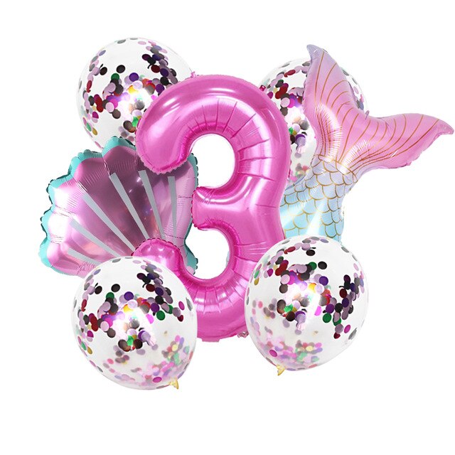 8pcs Mermaid Birthday Party Balloon Decoration