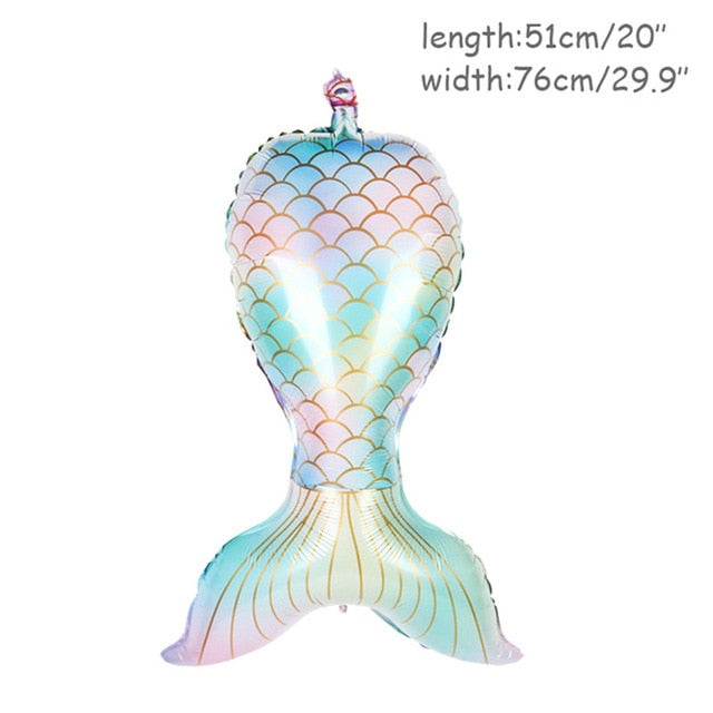 8pcs Mermaid Birthday Party Balloon Decoration