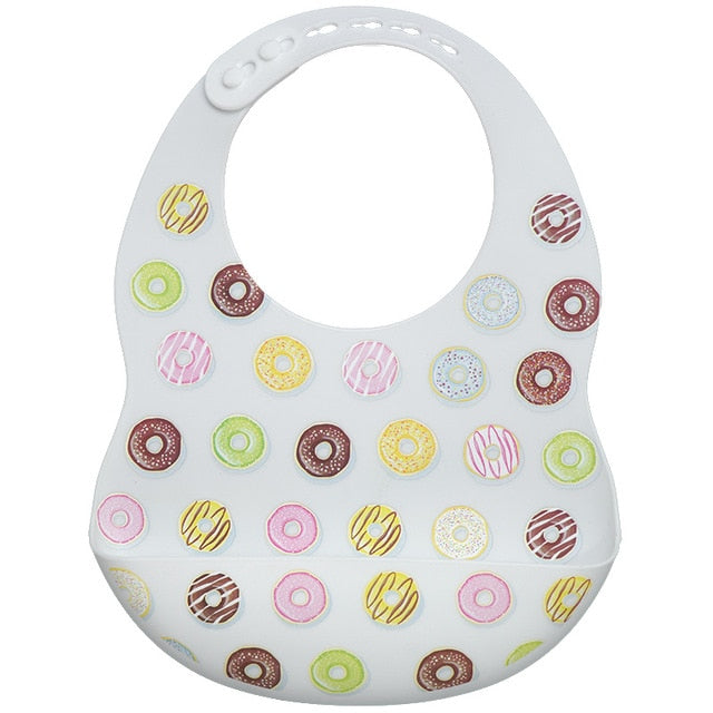 Carton Silicone Waterproof Baby Feeding Bib