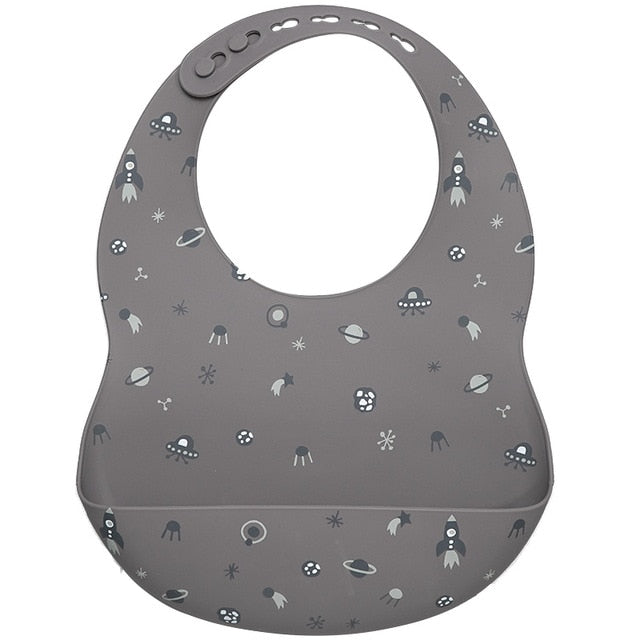 Carton Silicone Waterproof Baby Feeding Bib