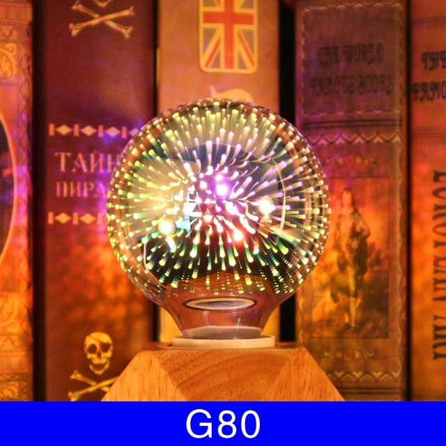 3D LED Light Bulb Fireworks Holiday Decor