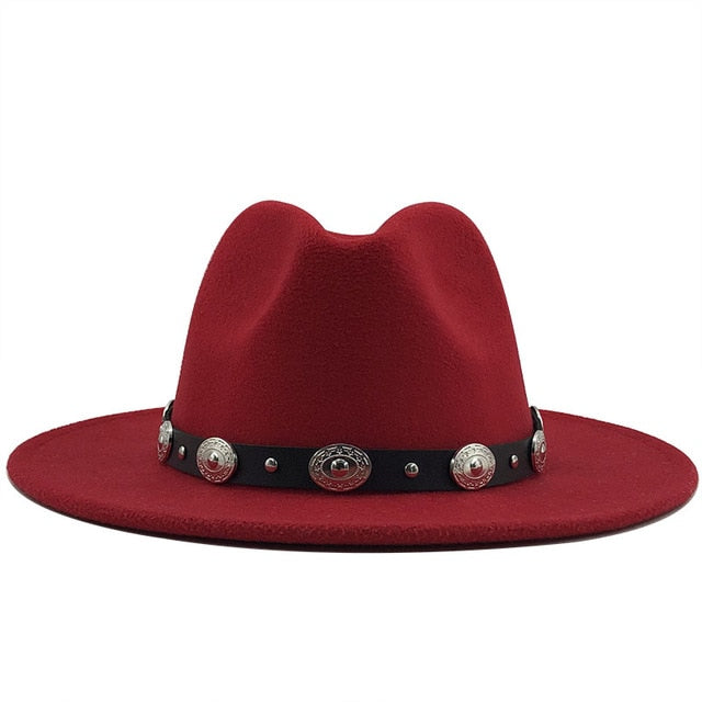 British Style Fedora Hat with Removable Belt