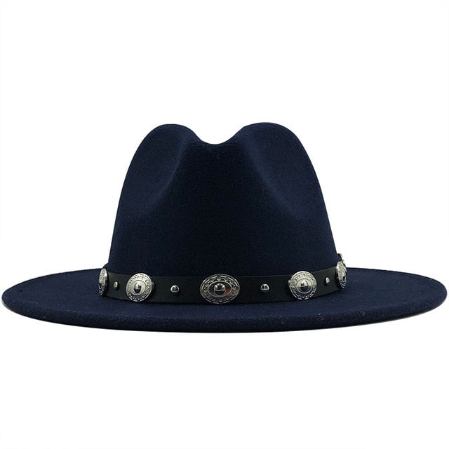 British Style Fedora Hat with Removable Belt