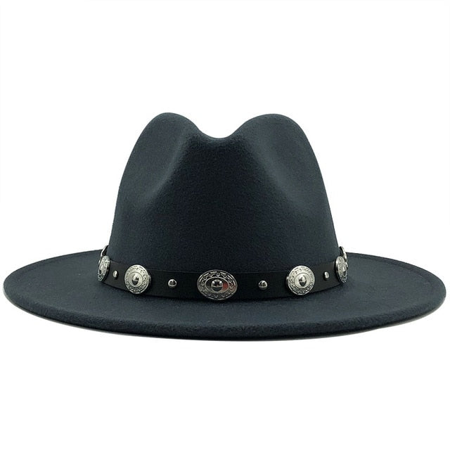 British Style Fedora Hat with Removable Belt