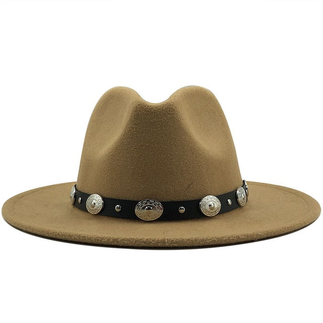 British Style Fedora Hat with Removable Belt