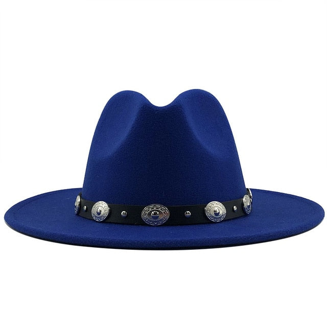 British Style Fedora Hat with Removable Belt