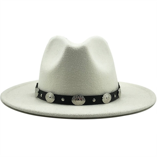 British Style Fedora Hat with Removable Belt