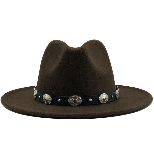 British Style Fedora Hat with Removable Belt