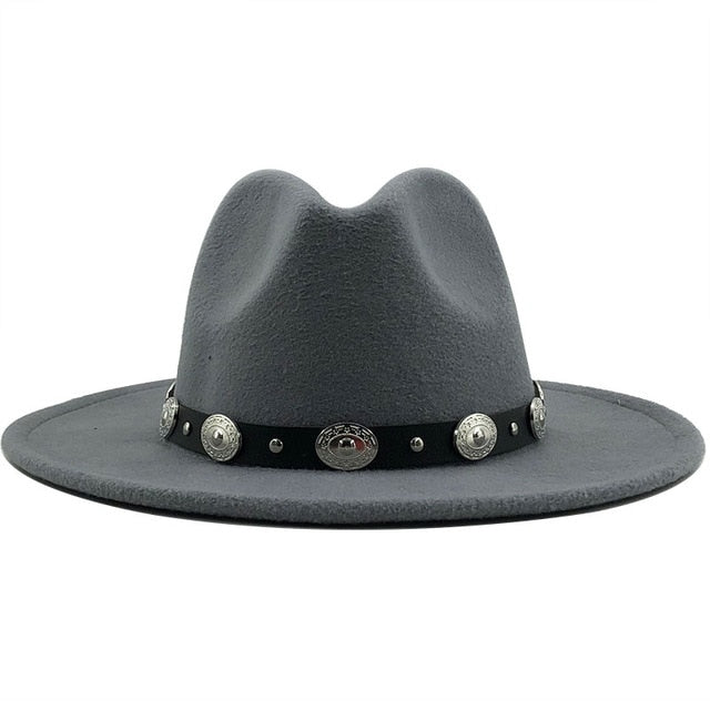 British Style Fedora Hat with Removable Belt