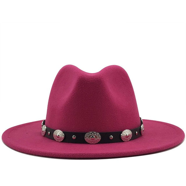 British Style Fedora Hat with Removable Belt