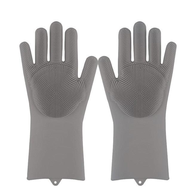 Magic Silicone Dishwashing Scrubber Gloves