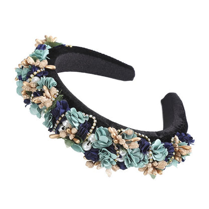 Glitzy Luxury Rhinestone Headband Padded Hairband