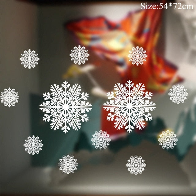 Christmas Removable Window Stickers Snowflake Reindeer