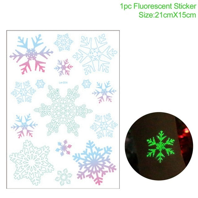 Christmas Removable Window Stickers Snowflake Reindeer