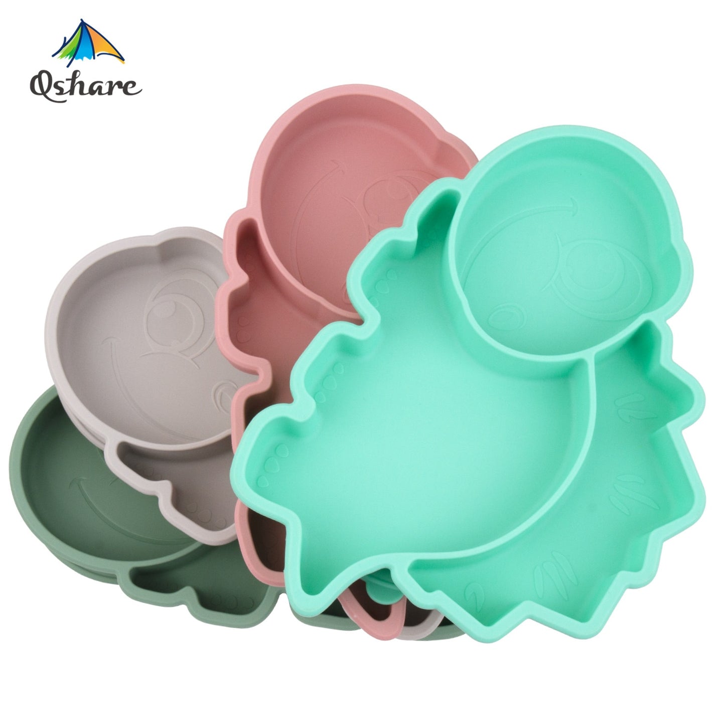 Silicone Baby Dinosaur Suction Plate